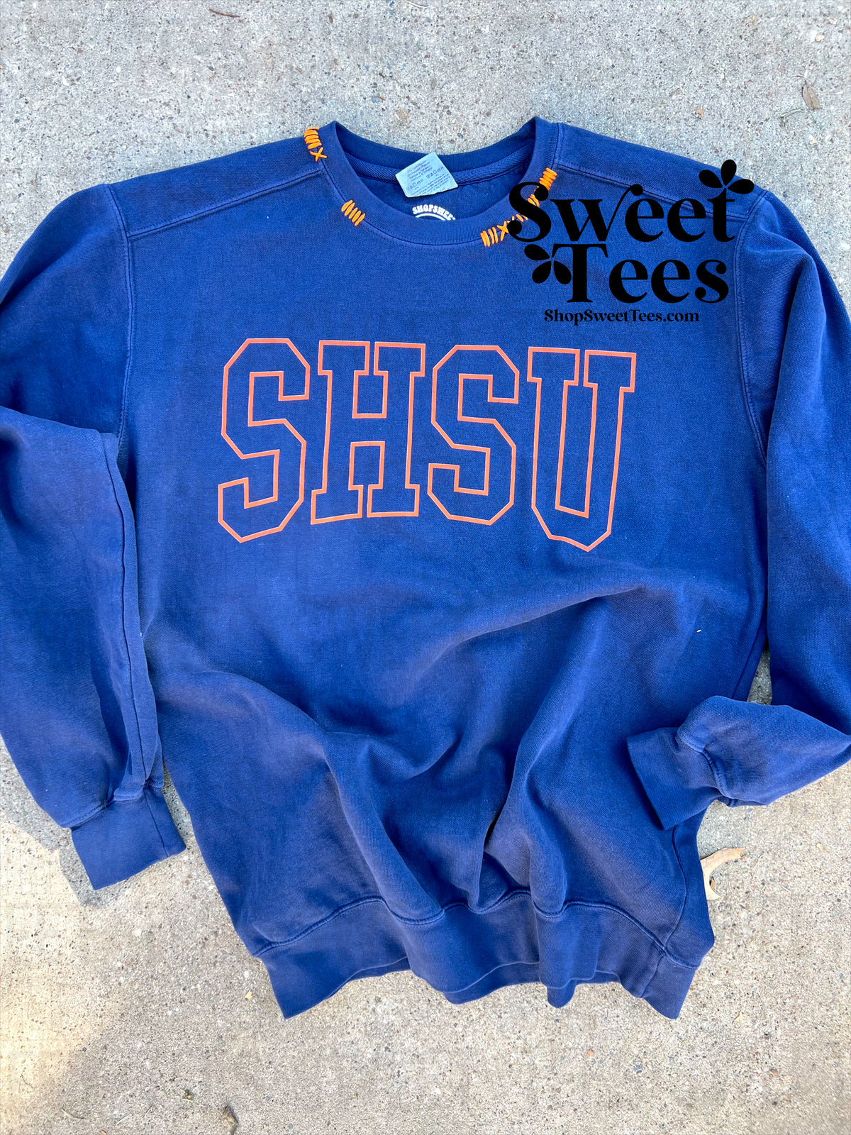 SHSU Arched Hand Stitched Comfort Colors Sweatshirt - Preorder