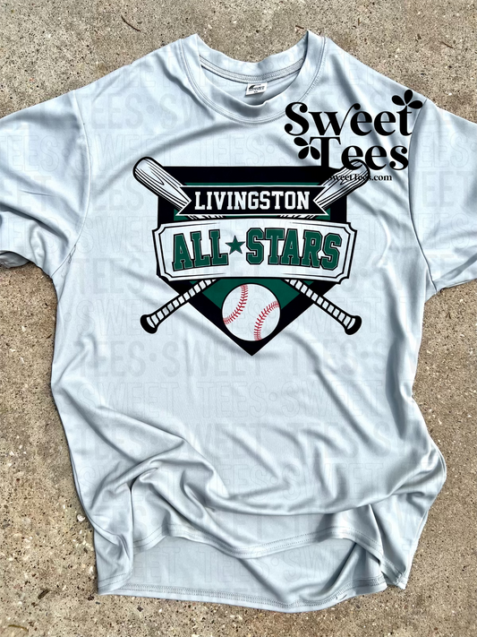 Livingston All-Stars Criss Cross Bats Drifit tee