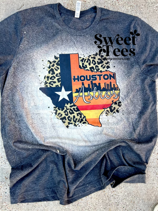 Astros Leopard Texas tee