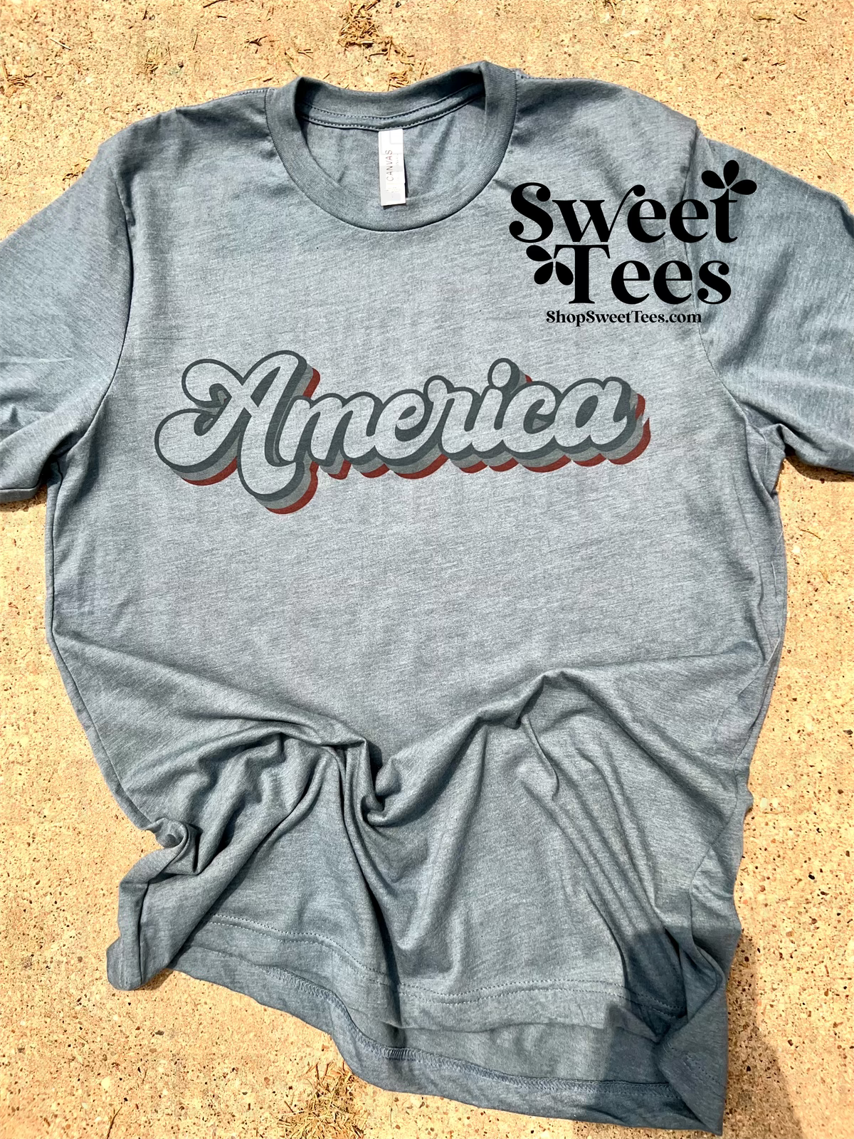 America Retro Script tee