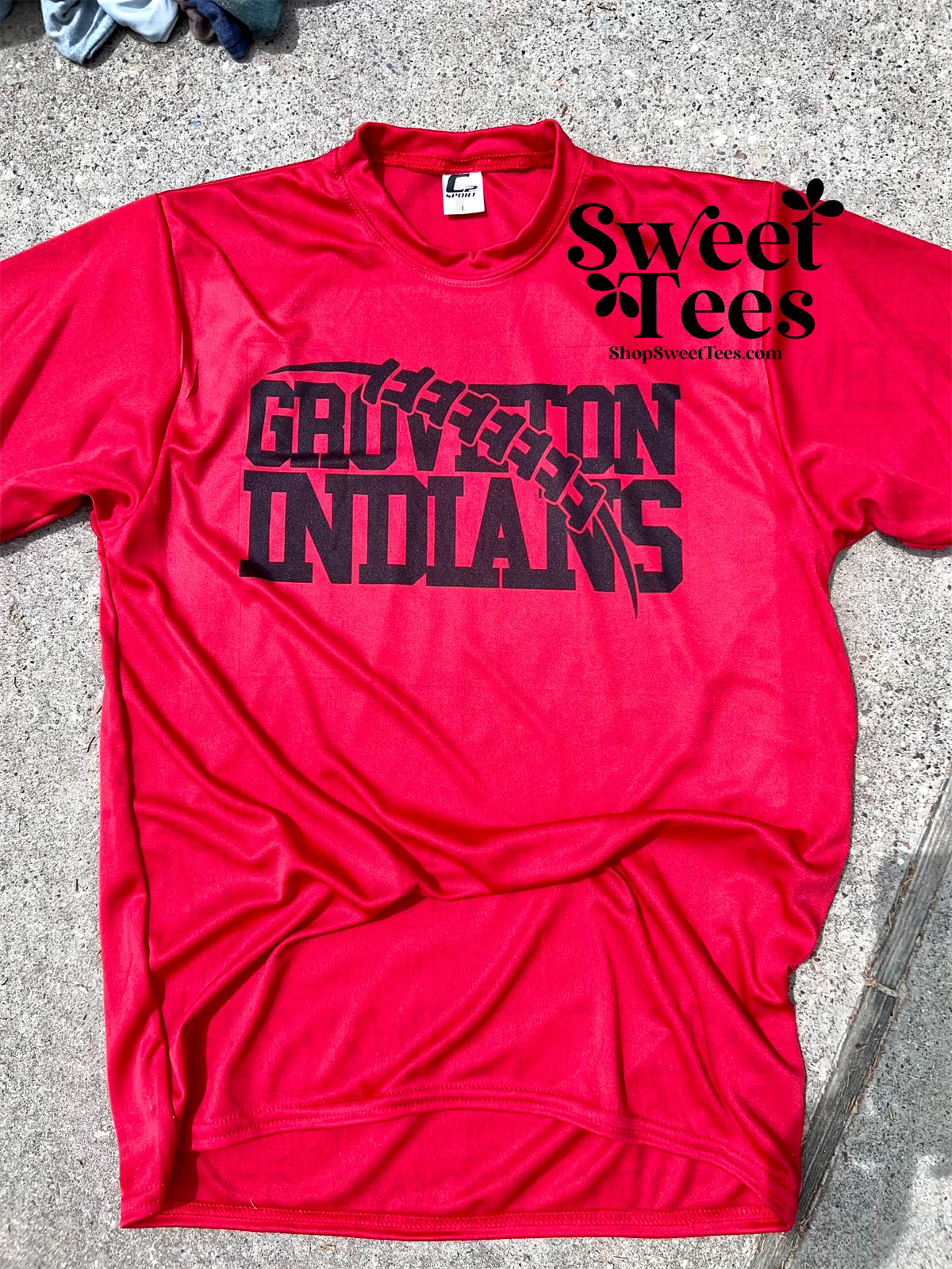 Groveton Indians Football Slash tee