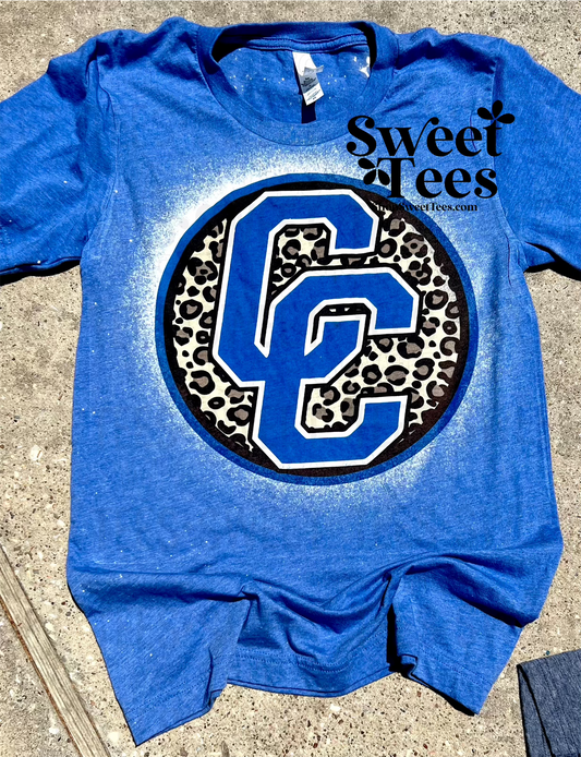 Corrigan Bulldogs Leopard Circle tee