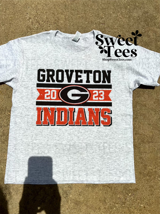 Groveton Indians Banner Spirit tee