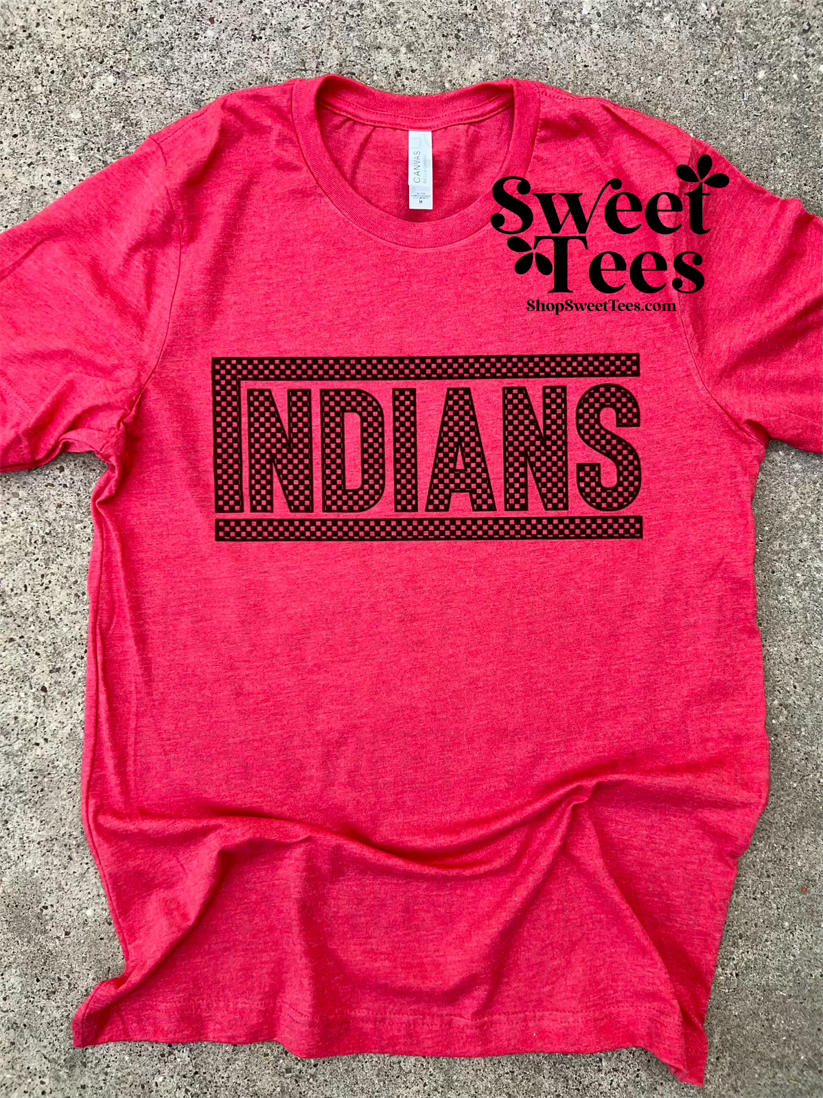 Indians Checkered Off The Wall tee