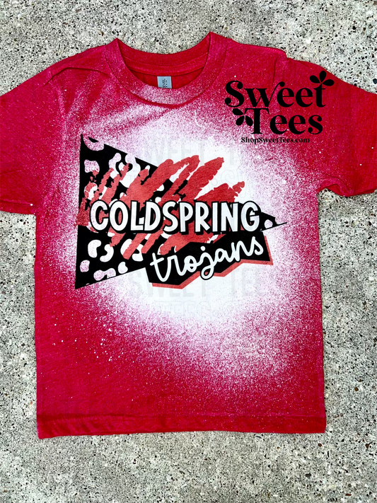 Coldspring Trojans Scribble Triangle tee