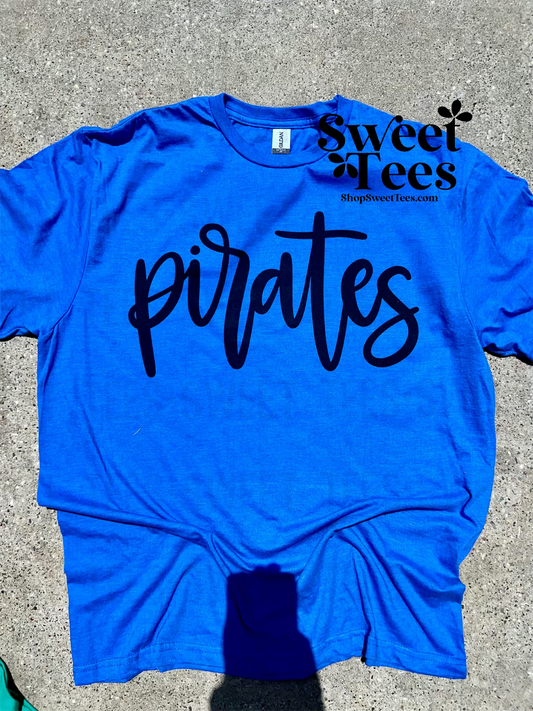 Pirates Hand Lettered Script tee