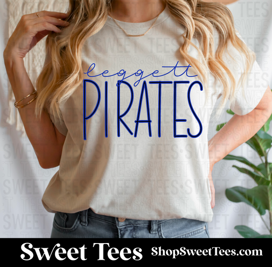 Leggett Pirates Skinny Script tee