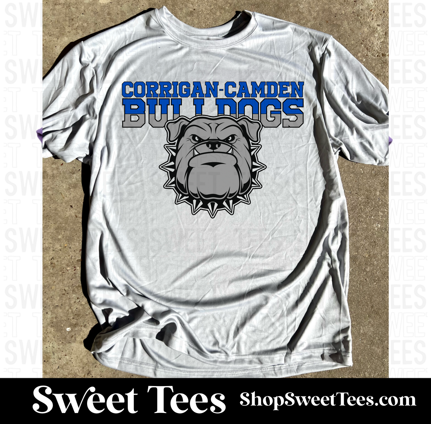 Corrigan Bulldogs Mascot Drifit tee