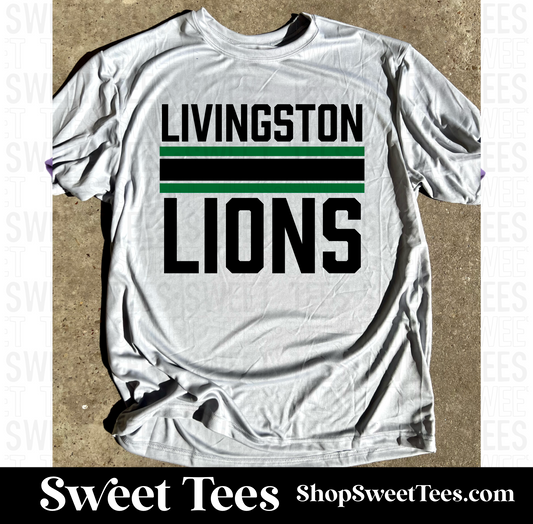 Livingston Lions Triple Bar Drifit tee