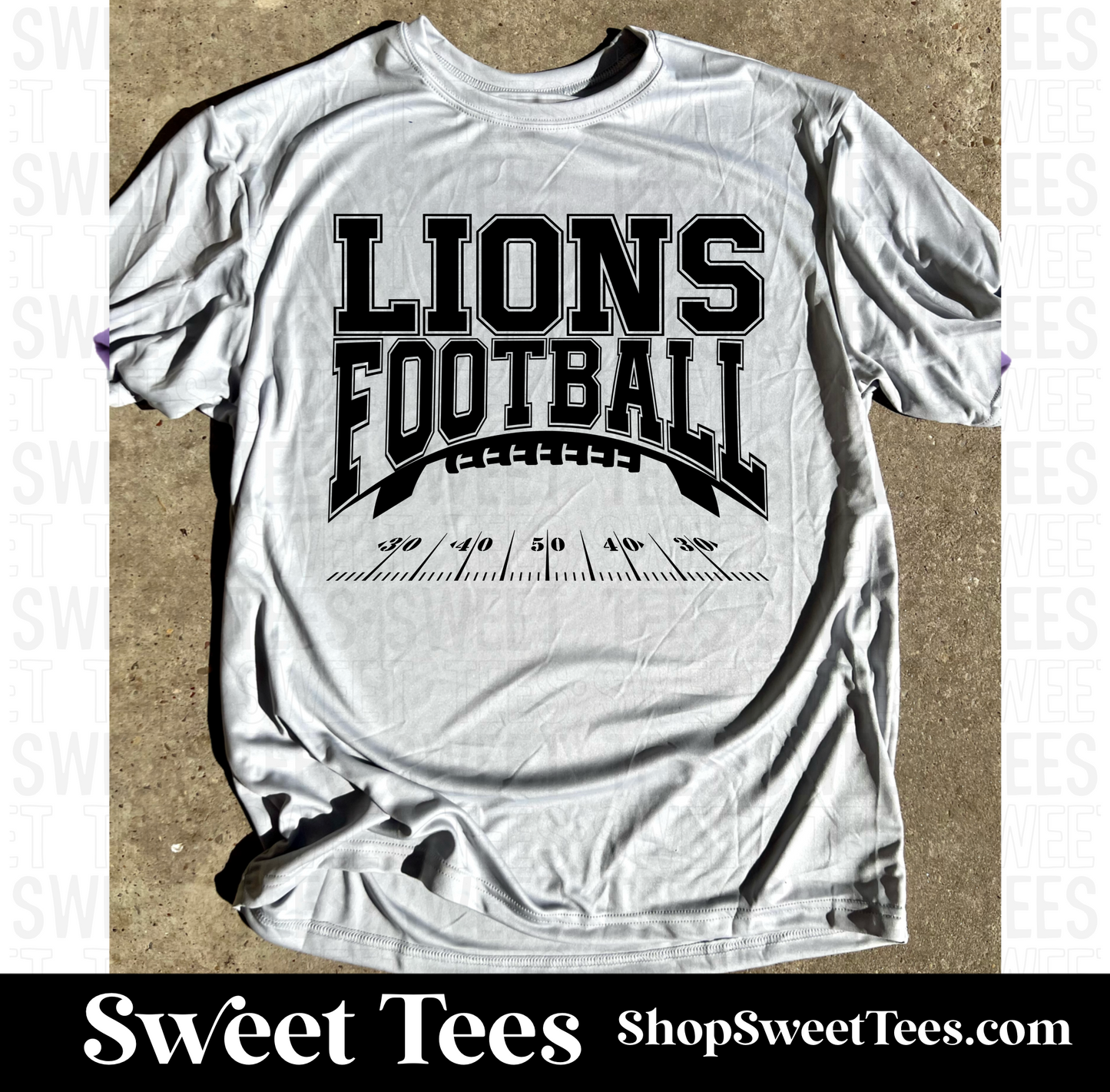 Livingston Lions Football Field Drifit tee