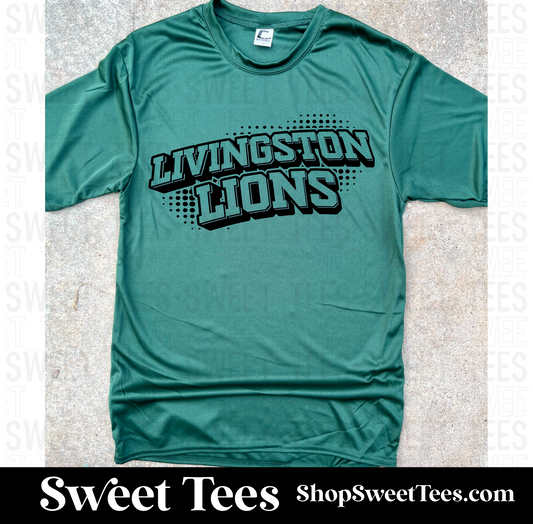 Livingston Lions Dotted Drifit tee