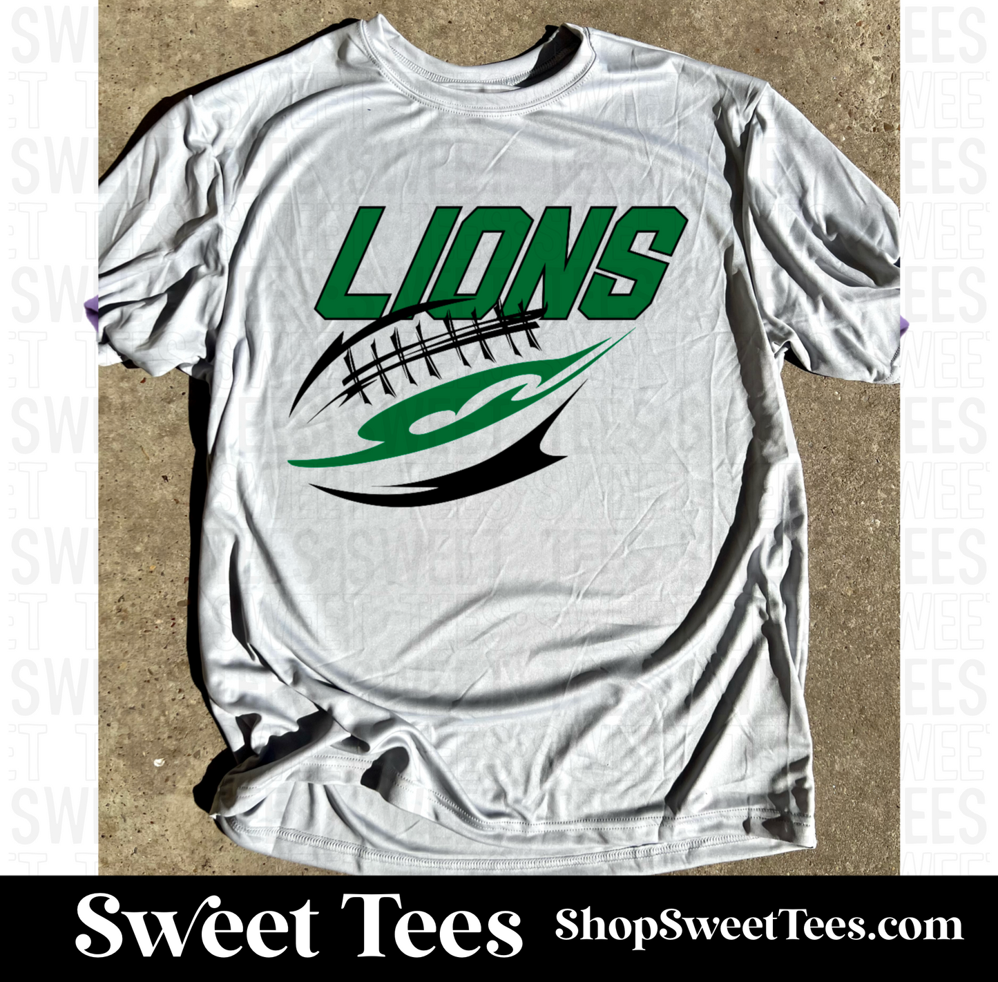 Lions Abstract Football Drifit tee