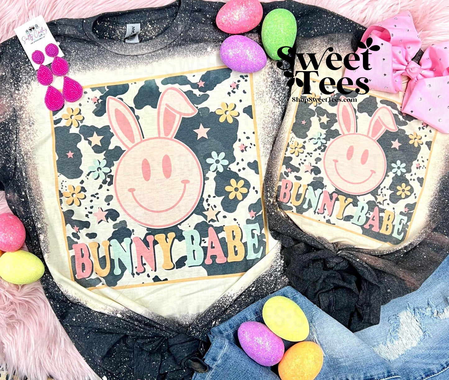 Bunny Babe Cow Print tee