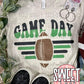 Game Day Green Lines Football tee