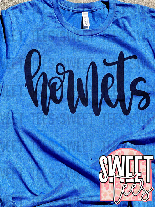 Hornets Hand Lettered Script tee