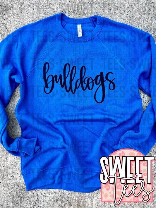 Bulldogs Hand Lettered Script Bella Sweatshirt