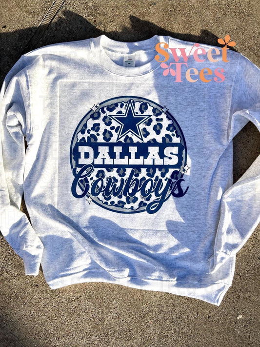 Dallas Cowboys Circle Leopard Sweatshirt