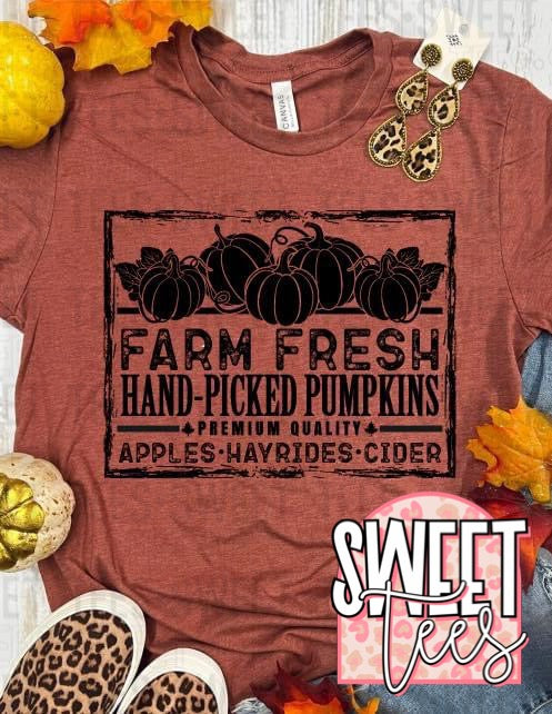 Farm Fresh Hand-Picked Pumpkins tee