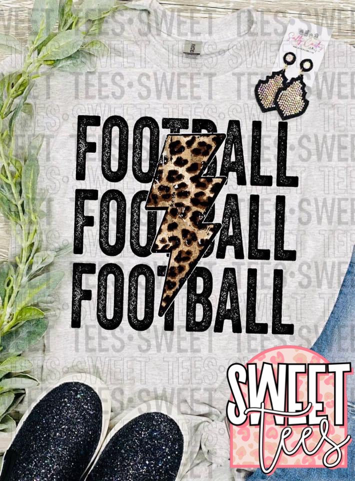 Football Leopard Bolt tee