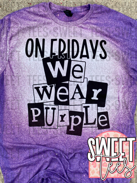 On Fridays We Wear Purple tee