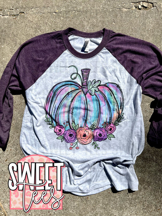 Multicolor Pumpkin Raglan