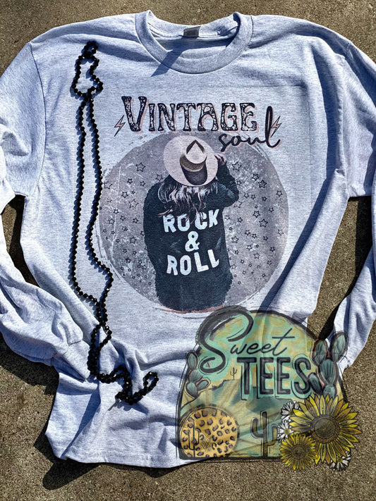 Vintage Rock n Roll long sleeve tee