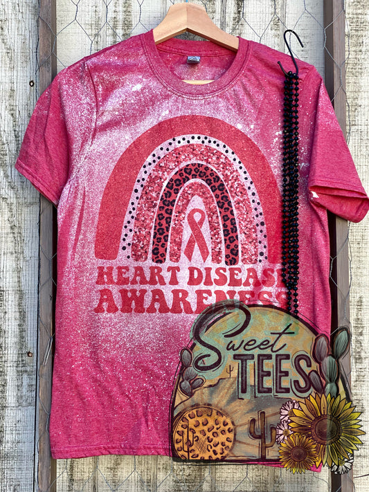 Heart Disease Awareness Rainbow tee