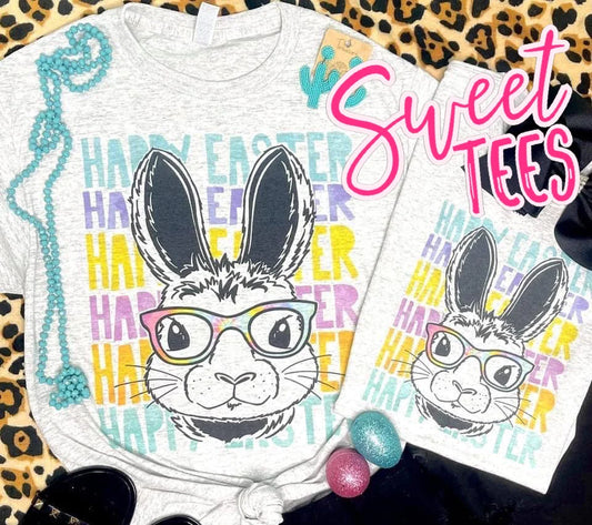 Happy Easter Tie Dye Glasses tee