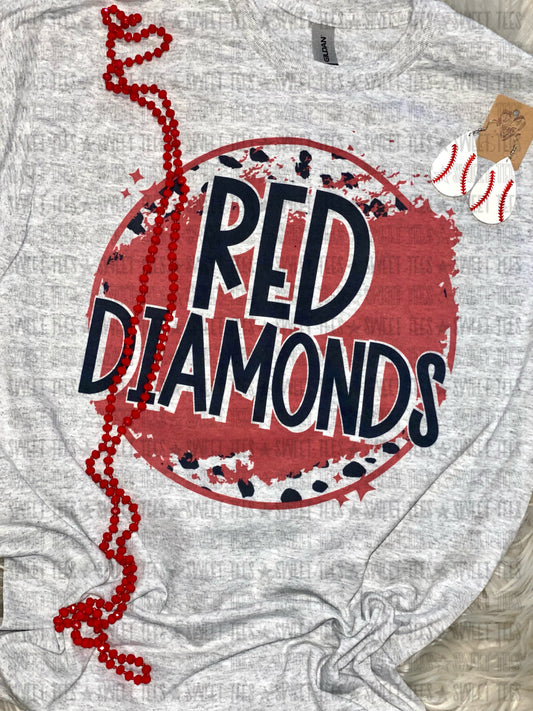 Red Diamonds League Ball tee