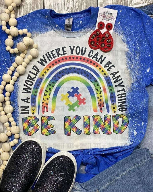 Autism Rainbow Be Kind tee