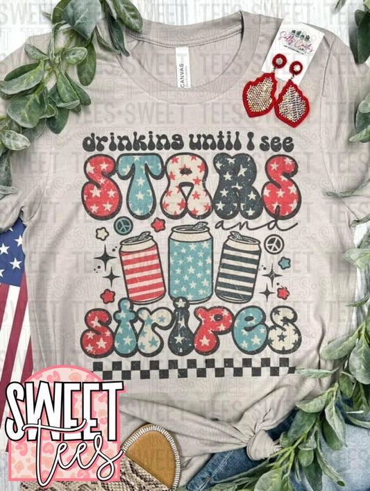 Drinking Till I See Stars and Stripes tee