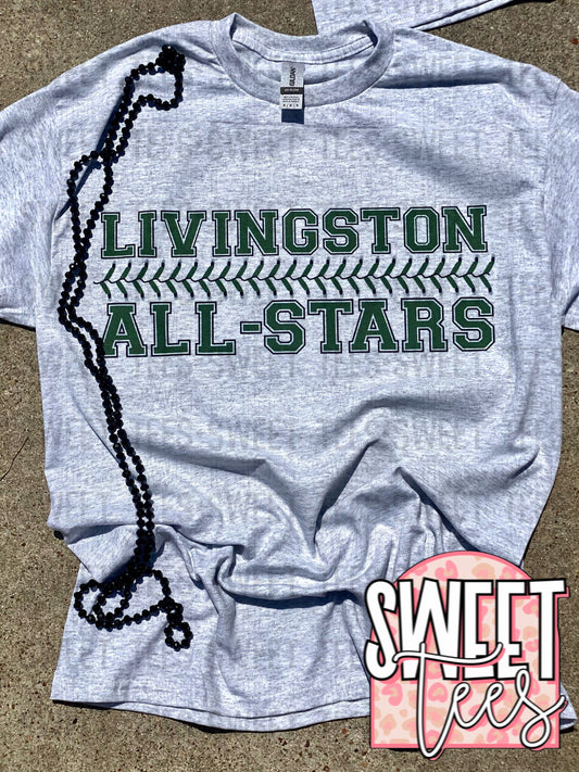 Livingston All-Stars Baseball Stitch tee