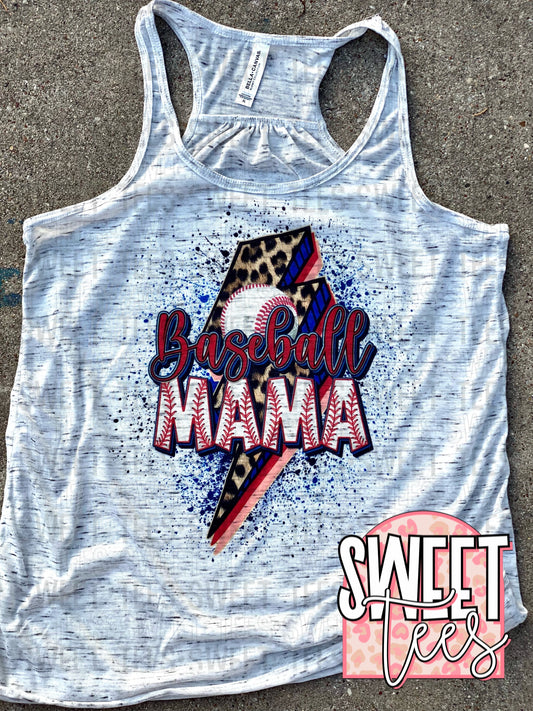 Baseball Mama Bolt tank