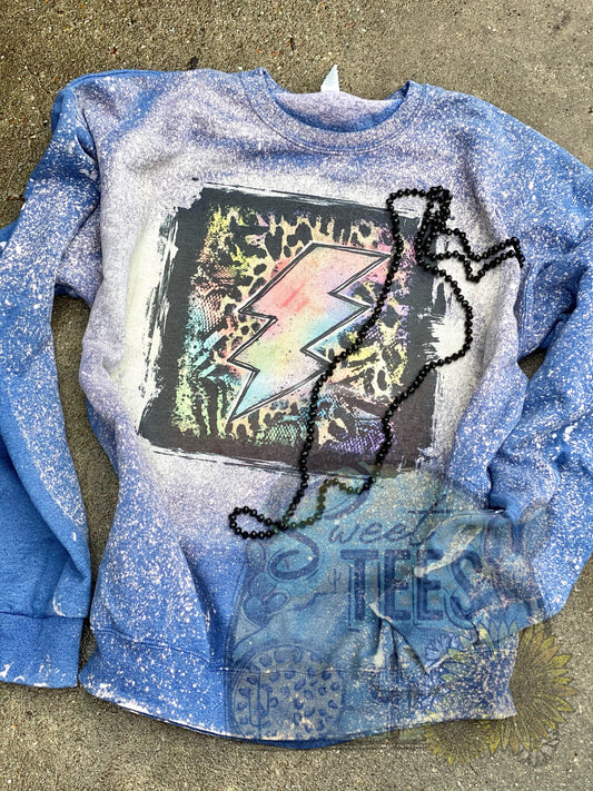 Watercolor Lightning Bolt Sweatshirt