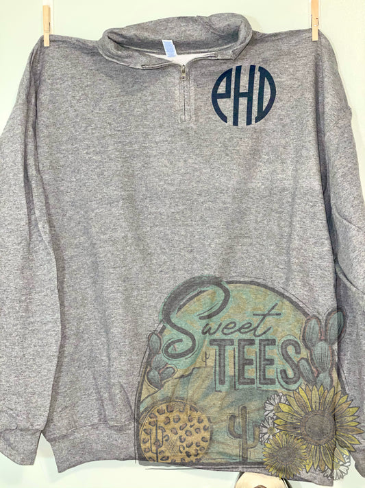 Monogram Quarter-Zip Sweatshirt