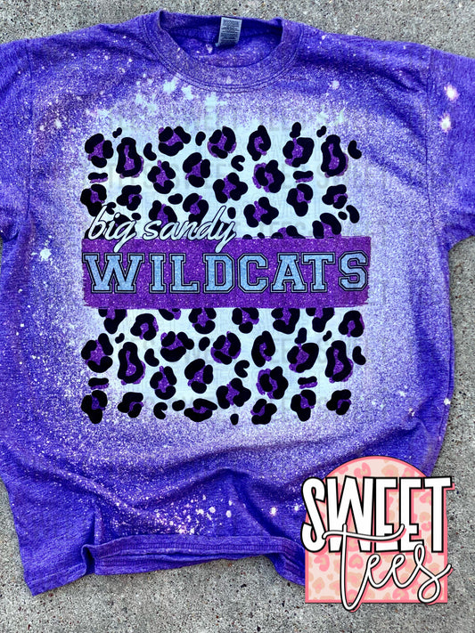 Big Sandy Wildcats Leopard Glitter tee