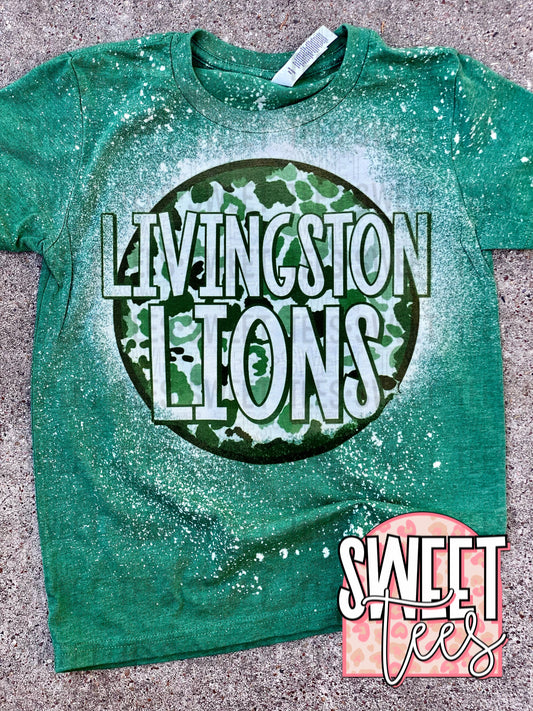 Lions Green Leopard tee