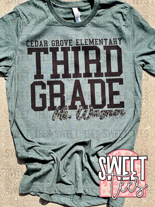 Cedar Grove Third Grade tee