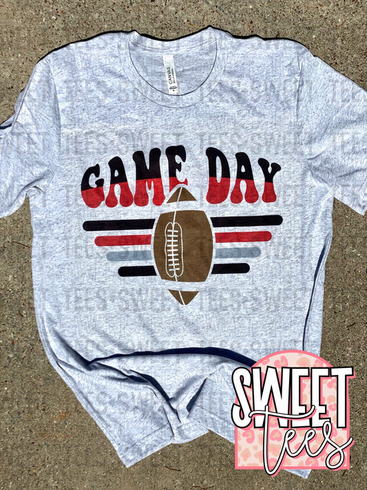 Game Day Red Lines Football tee