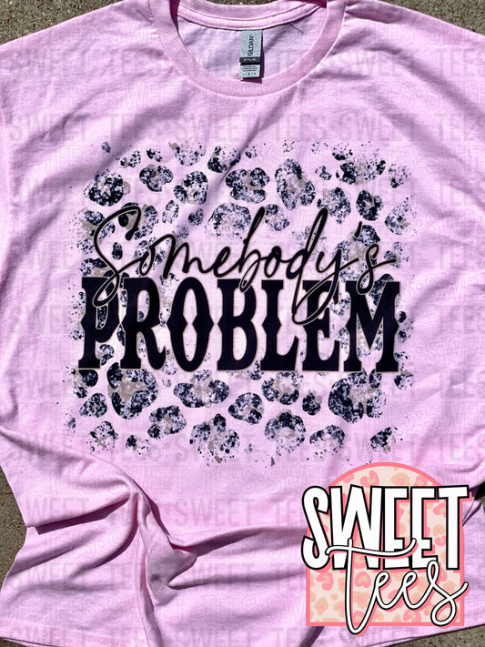 Somebody's Problem Leopard tee - pink