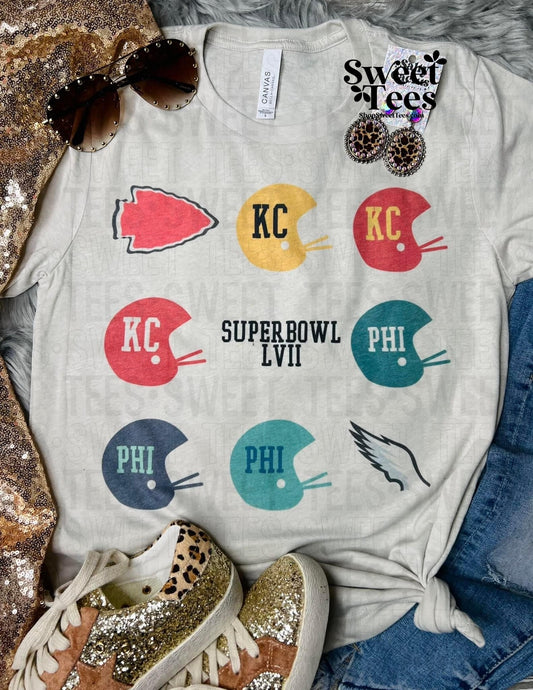 Super Bowl Helmets tee