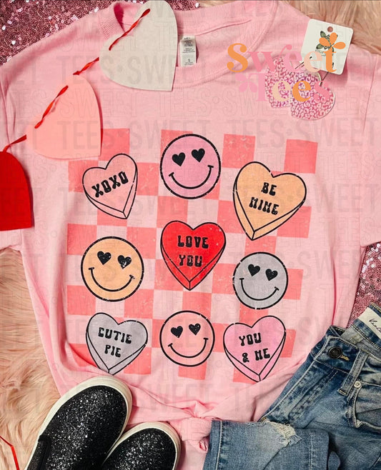 Valentines Smile Hearts tee