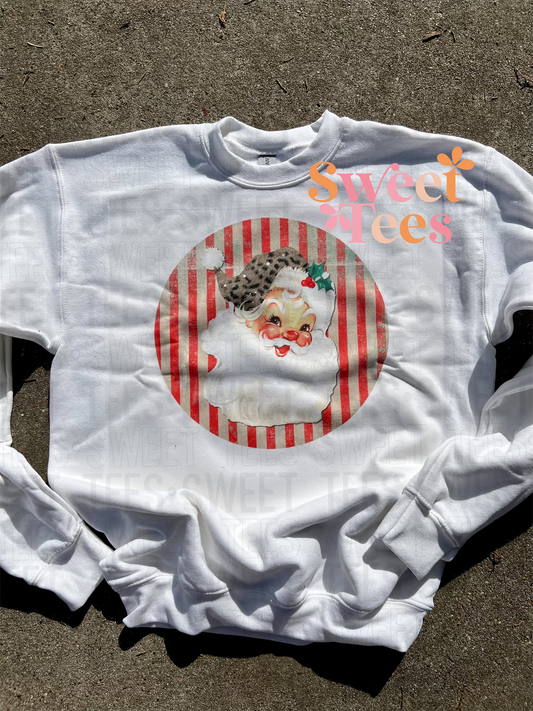 Vintage Santa White Sweatshirt