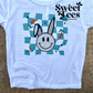 Checker Easter Smiley tee