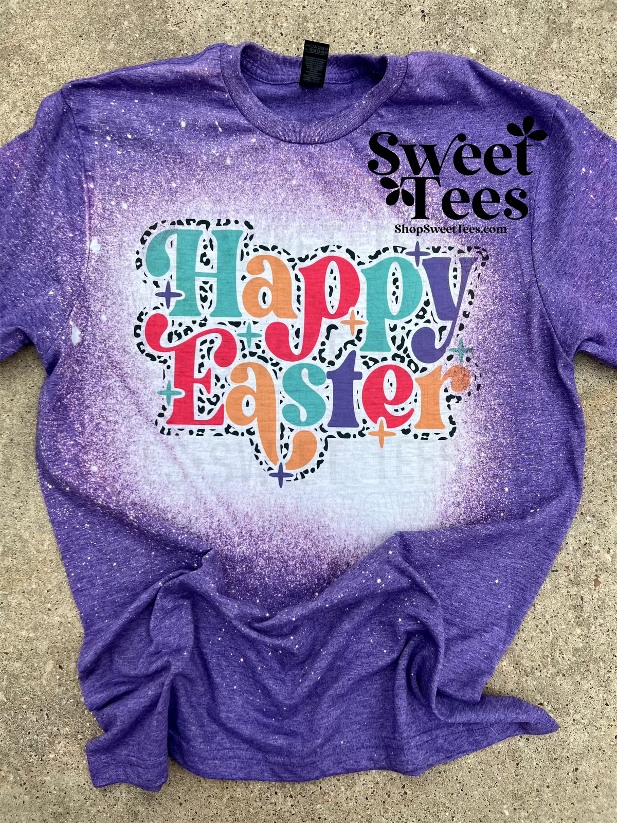 Happy Easter Multicolor Letters tee