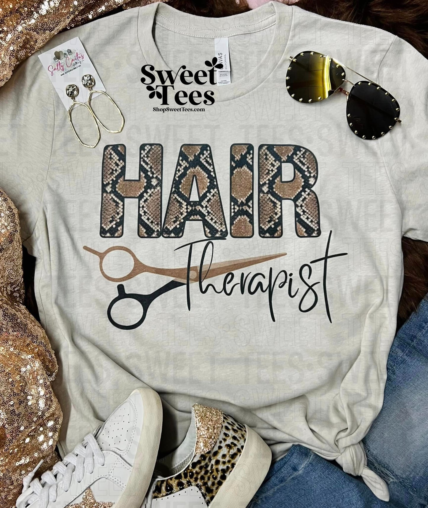 Hair Therapist Snakeskin tee