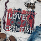 All You Need is Love and Crawfish tee