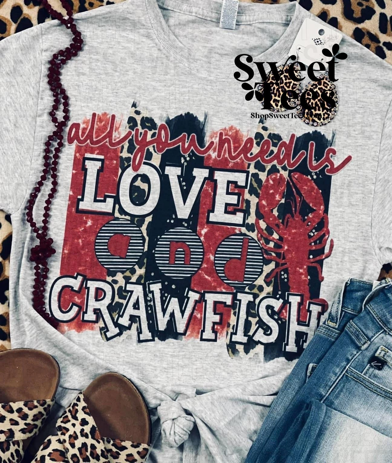 All You Need is Love and Crawfish tee