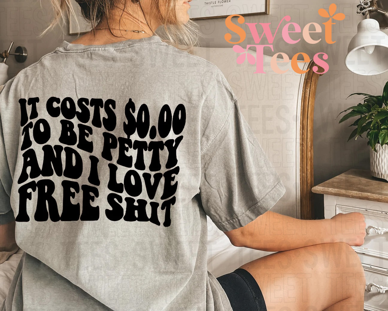 Petty I Love Free Shit Retro tee