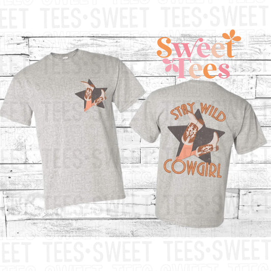 Stay Wild Cowgirl - front and back tee